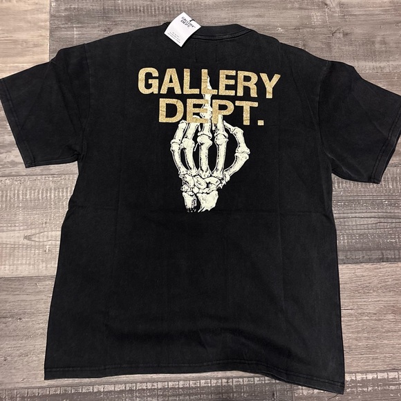 Gallery Dept Black and Gold Skeleton Tee - Picture 1 of 2